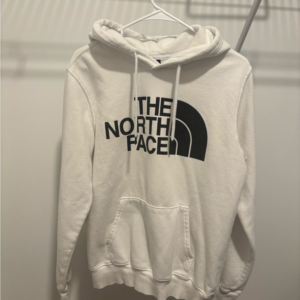 The North Face White Pullover Hoodie with Black Tag